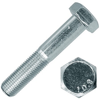 Болт шестигранный с неполной резьбой М8х35 DIN 931 класс прочности 10.9 оцинкованная сталь